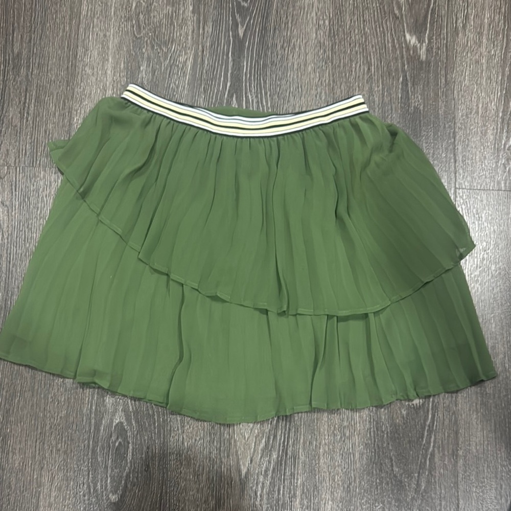 Zara Green Skater Mini Skirt